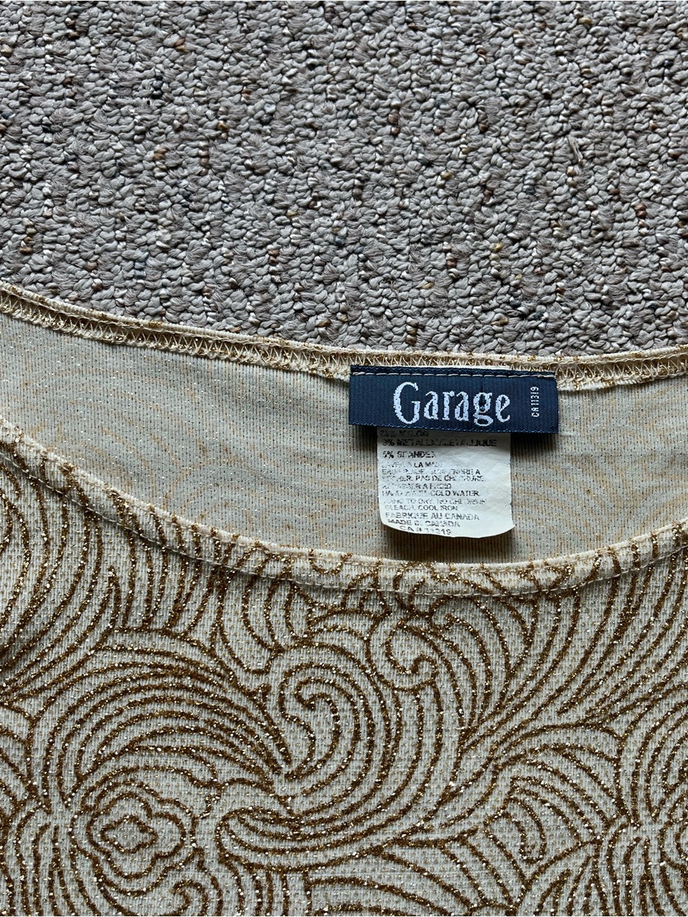 Garage Women's gold Patterned Tie-Shoulder Tank Top - Picture 3 of 3